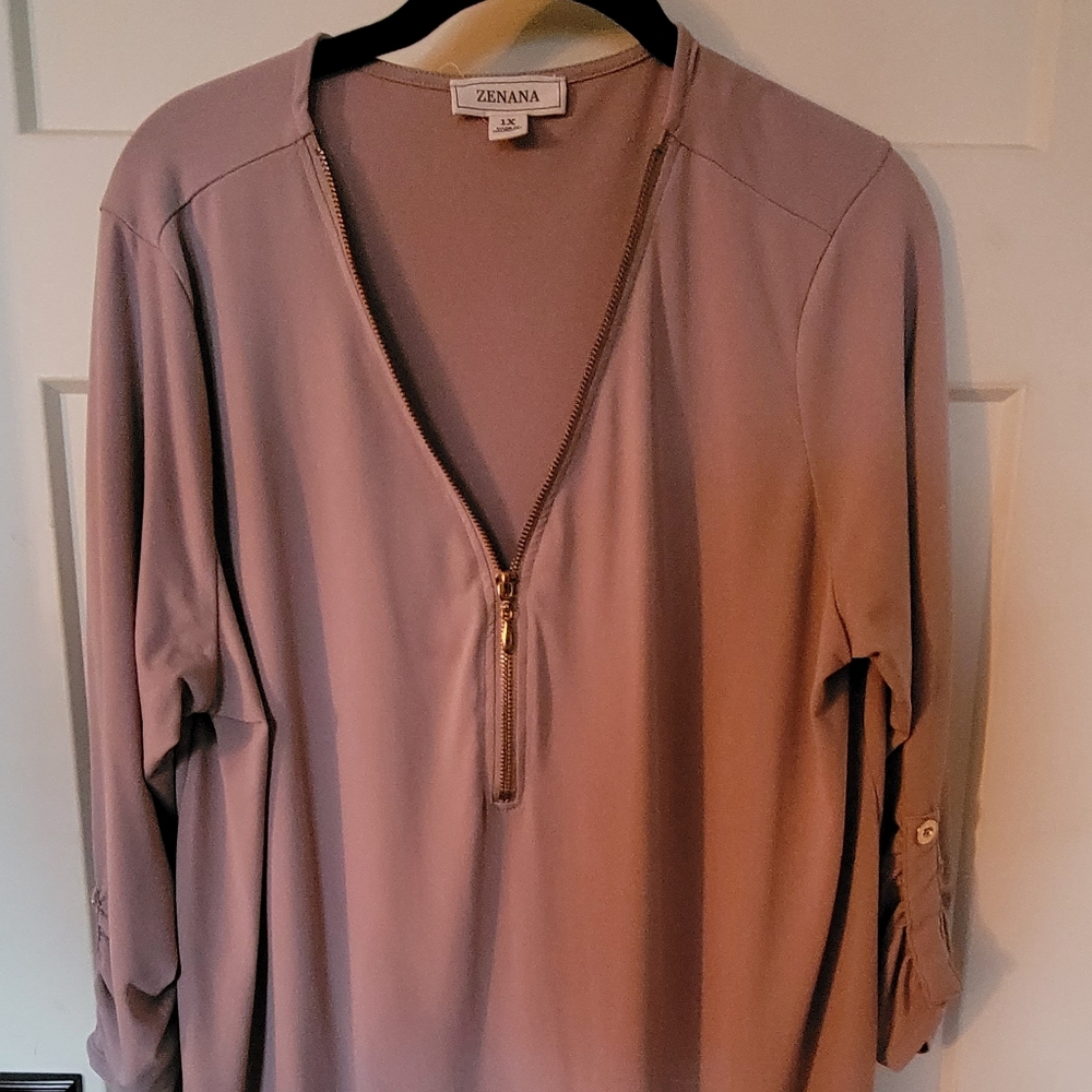 1X Beige Blouse